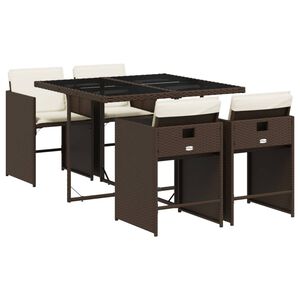 vidaXL &Sigma;&epsilon;&tau; &Tau;&rho;&alpha;&pi;&epsilon;&zeta;&alpha;&rho;ί&alpha;&sigmaf; &Kappa;ή&pi;&omicron;&upsilon; 5 &Tau;&epsilon;&mu;&alpha;&chi;ί&omega;&nu; &Kappa;&alpha;&phi;έ &Sigma;&upsilon;&nu;&theta;. &Rho;&alpha;&tau;ά&nu; &mu;&epsilon; &Mu;&alpha;&xi;&iota;&lambda;ά&rho;&iota;&alpha;