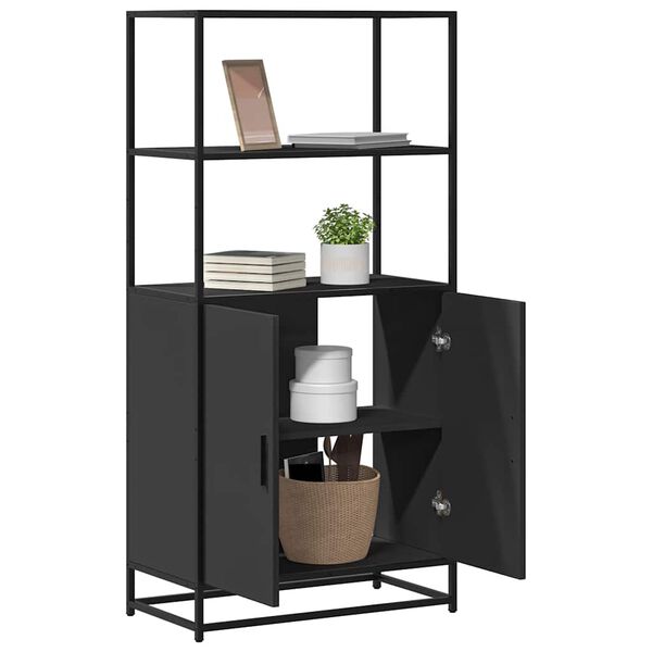 vidaXL Ντουλάπι Μαύρο από 68x35x139 cm Επεξεργασμένο Ξύλο και μέταλλο