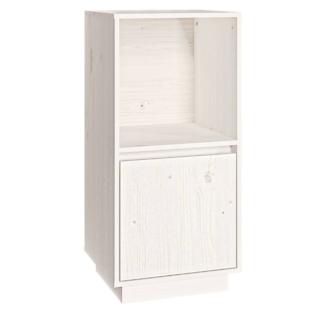 vidaXL Ντουλάπι Λευκό 38 x 35 x 80 εκ. από Μασίφ Ξύλο Πεύκου