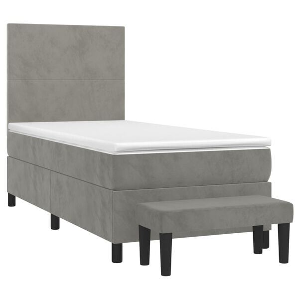 vidaXL &Kappa;&rho;&epsilon;&beta;ά&tau;&iota; Boxspring &mu;&epsilon; &Sigma;&tau;&rho;ώ&mu;&alpha; &Alpha;&nu;&omicron;&iota;&chi;&tau;ό &Gamma;&kappa;&rho;&iota; 100x200 &epsilon;&kappa;. &Beta;&epsilon;&lambda;&omicron;ύ&delta;&iota;&nu;&omicron;