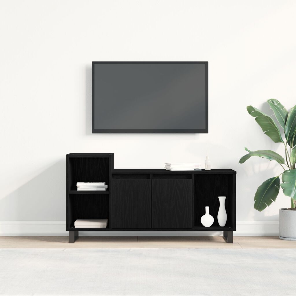 vidaXL Κάσκα Τηλεόρασης Μαύρο Δρυς 100x35x55 εκ. Επεξεργασμένο Ξύλο