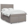 vidaXL &Kappa;&rho;&epsilon;&beta;ά&tau;&iota; Boxspring &mu;&epsilon; &Sigma;&tau;&rho;ώ&mu;&alpha; Taupe 140x200 &epsilon;&kappa;. &Upsilon;&phi;&alpha;&sigma;&mu;ά&tau;&iota;&nu;&omicron;
