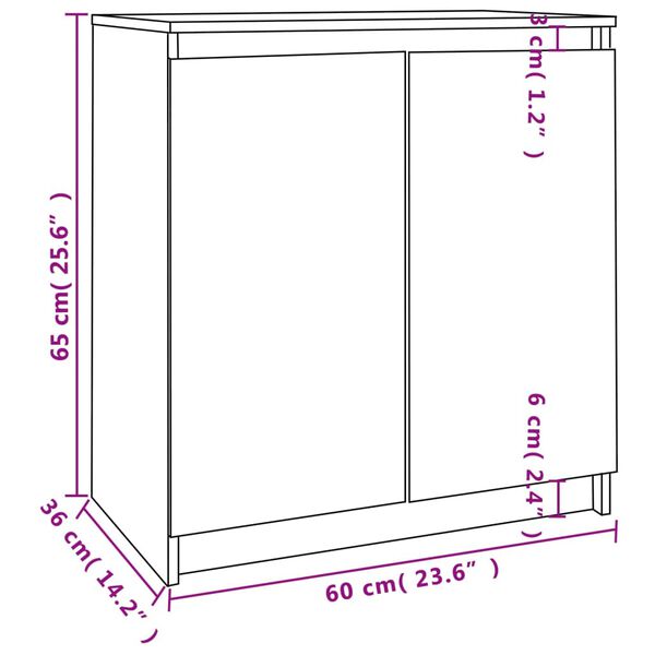 vidaXL Βοηθητικό Ντουλάπι 60 x 36 x 65 εκ. από Μασίφ Ξύλο Πεύκου