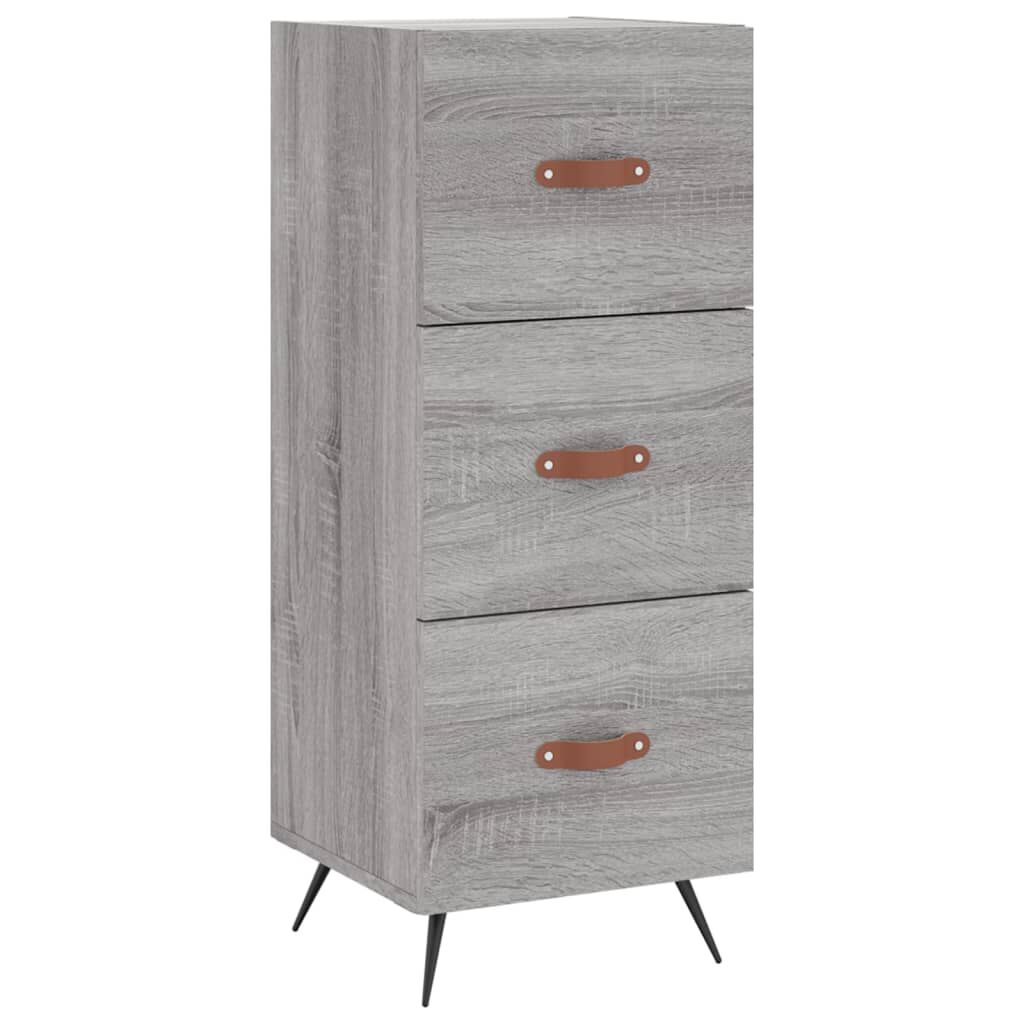 vidaXL Μπουφές Sonoma Γκρι 34,5 x 34 x 180 εκ. από Επεξεργασμένο Ξύλο