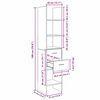 vidaXL Βιβλιοθήκη Παλαιό ξύλο 40 x 35 x 180 εκ. Επεξεργασμένο ξύλο
