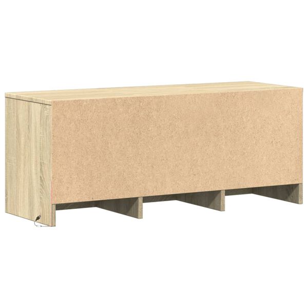 vidaXL Έπιπλο Τηλεόρασης με LED Sonoma Δρυς 97x34x40 εκ. Επεξ. Ξύλο