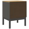 vidaXL Κομοδίνο FLORO Γκρι 45 x 39 x 57 εκ. από Μασίφ Ξύλο Πεύκου