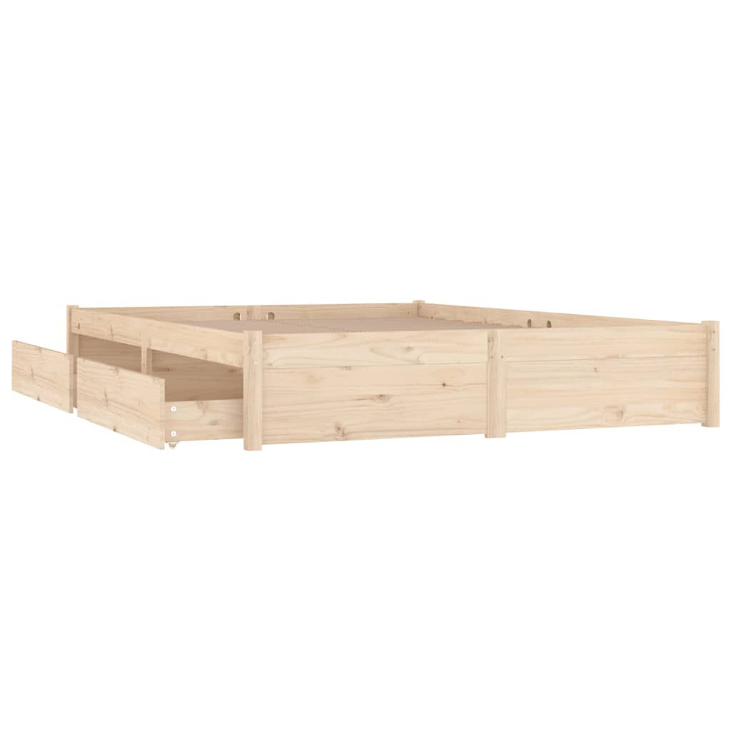 vidaXL Πλαίσιο Κρεβατιού Με Συρτάρια 135 x 190 εκ. Double