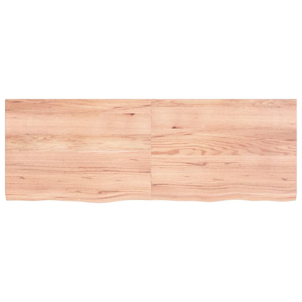 vidaXL Πάγκος Μπάνιου Αν. Καφέ 140x50x(2-4) εκ. Επεξεργ. Μασίφ Ξύλο