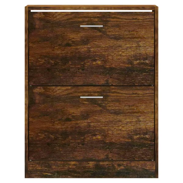 vidaXL Παπουτσοθήκη Καπνιστή Δρυς 63x24x81 εκ. από Επεξεργασμένο Ξύλο