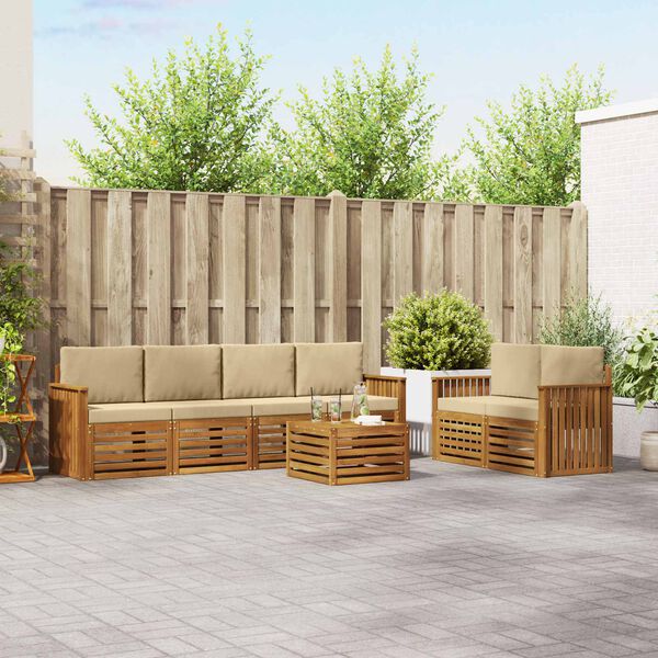 vidaXL &Sigma;&epsilon;&iota;&rho;ά &Kappa;&alpha;&nu;&alpha;&pi;έ &Epsilon;&xi;&omega;&tau;&epsilon;&rho;&iota;&kappa;&omicron;ύ &mu;&epsilon; &mu;&alpha;&xi;&iota;&lambda;ά&rho;&iota; 7 pcs &Phi;&upsilon;&sigma;&iota;&kappa;ό &kappa;&alpha;&iota; &Mu;&pi;&epsilon;&zeta;