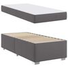 vidaXL Σκελετός Κρεβατιού Γκρι 90 x 190 cm Τεχνητό δέρμα