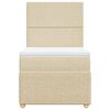 vidaXL Κρεβάτι Boxspring με Στρώμα Κρεμ 80 x 200 εκ. Υφασμάτινο