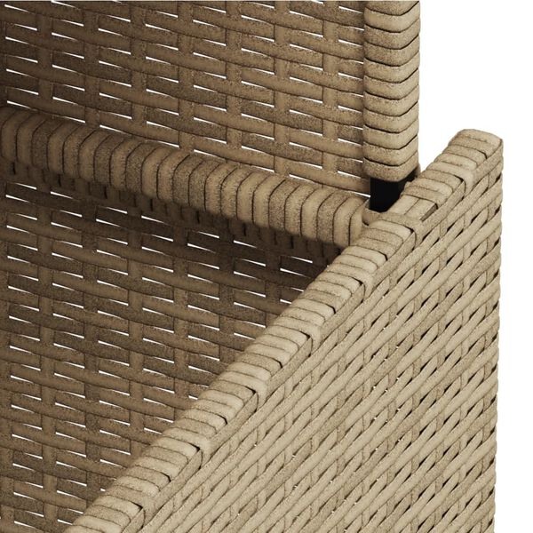 vidaXL Τραπέζι Κήπου Μπεζ 100x55x73 εκ. Συνθετικό Ρατάν / Ξύλο Ακακίας