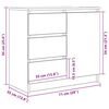 vidaXL Συρταριέρα με Συρτάρια Λευκή 71x35x65 εκ. από Επεξ. Ξύλο