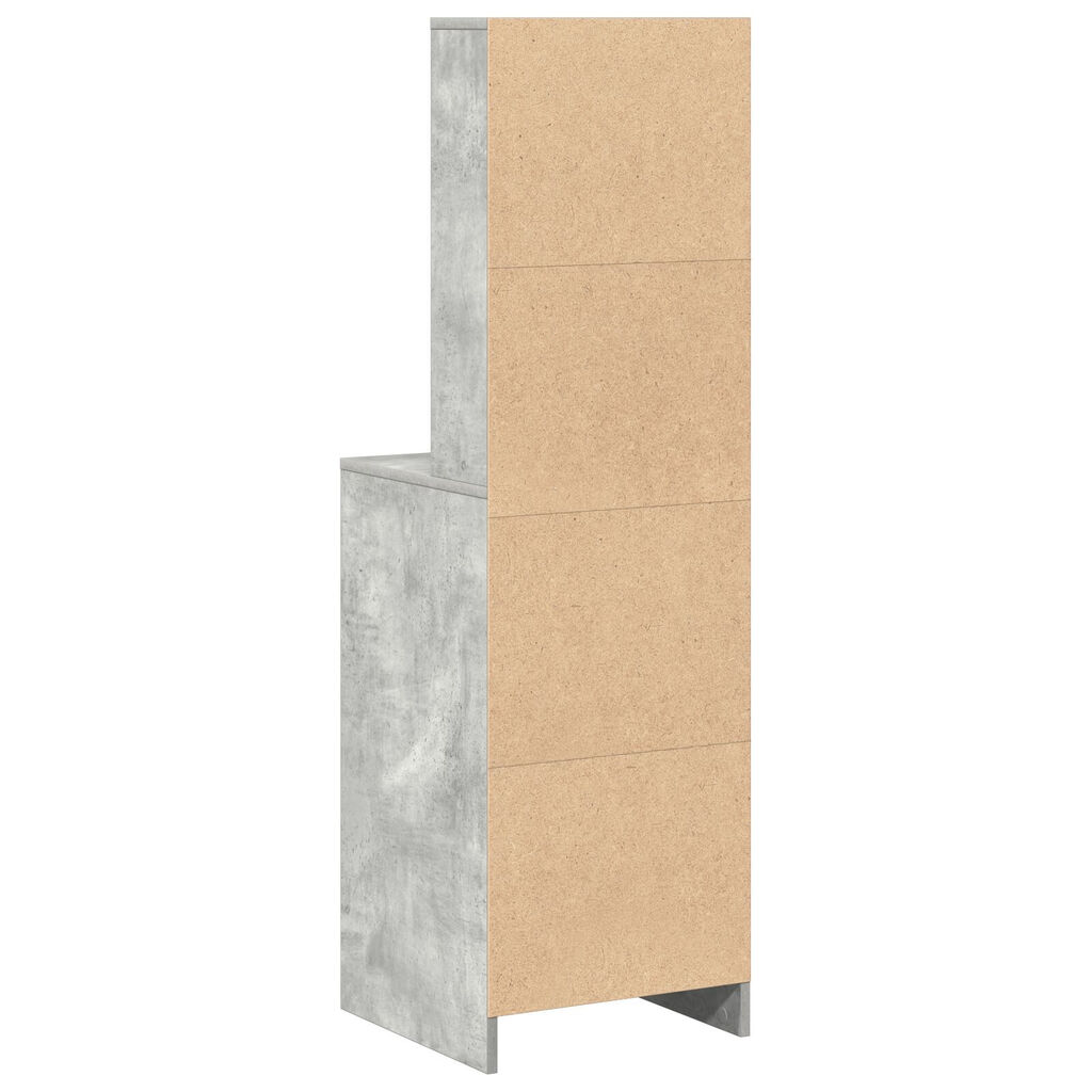 vidaXL Ψηλό ντουλάπι Γκρι τσιμέντου 40x41x135 εκ. Επεξεργασμένο ξύλο