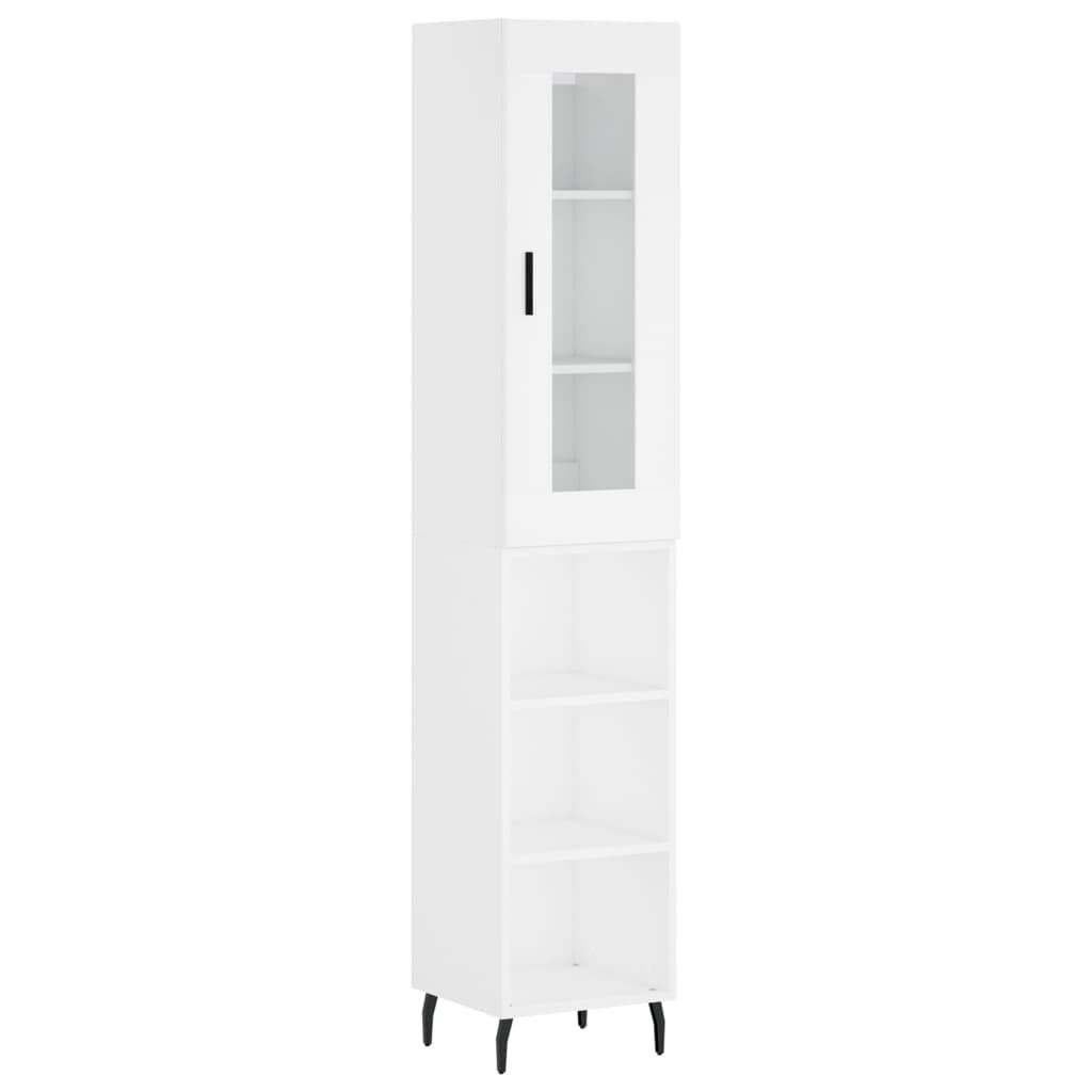 vidaXL Ντουλάπι Λευκό 34,5 x 34 x 180 εκ. από Επεξεργασμένο Ξύλο