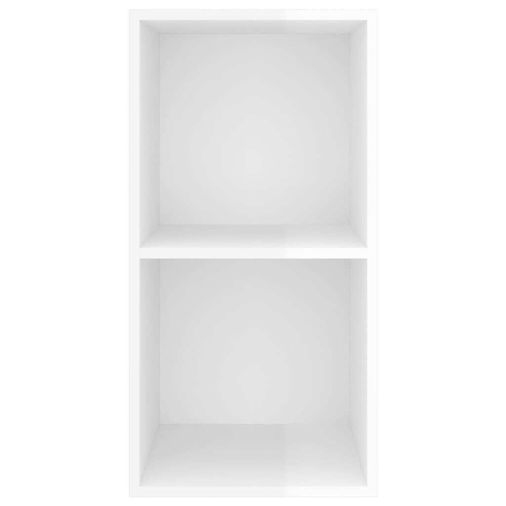 vidaXL Έπιπλο Τηλεόρασης Κρεμαστό Γυαλ. Λευκό 37x37x72 εκ. Επεξ. Ξύλο