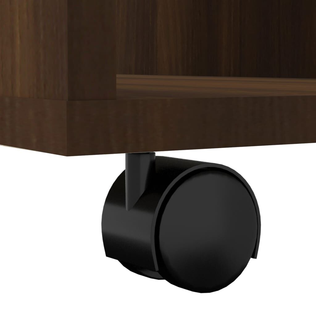 vidaXL Ντουλάπι Με Ροδάκια Καφέ Δρυς 60 x 53 x 72 εκ. Επεξεργ. Ξύλο