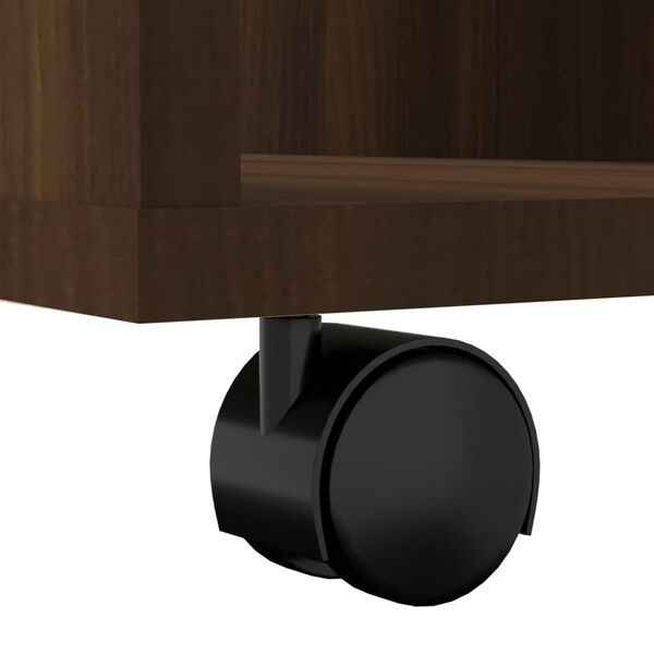 vidaXL Ντουλάπι Με Ροδάκια Καφέ Δρυς 60 x 53 x 72 εκ. Επεξεργ. Ξύλο