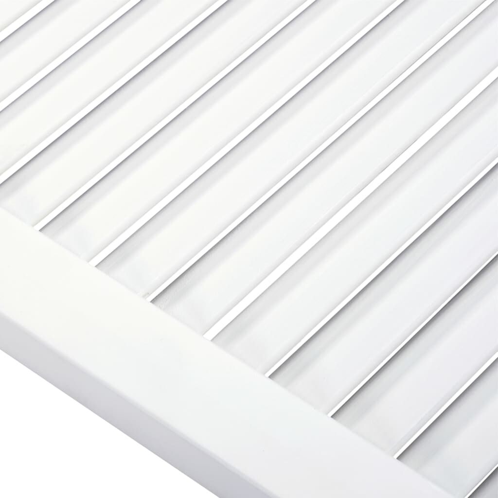 vidaXL Πορτάκια με Περσίδες 2 Τεμ. Λευκά 69x39,4εκ Μασίφ Ξύλο Πεύκου