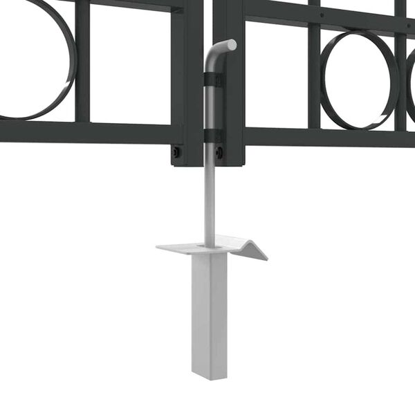 vidaXL Πύλη Φράχτη Άλλο Γκρι 400 x 125 cm Ατσάλι