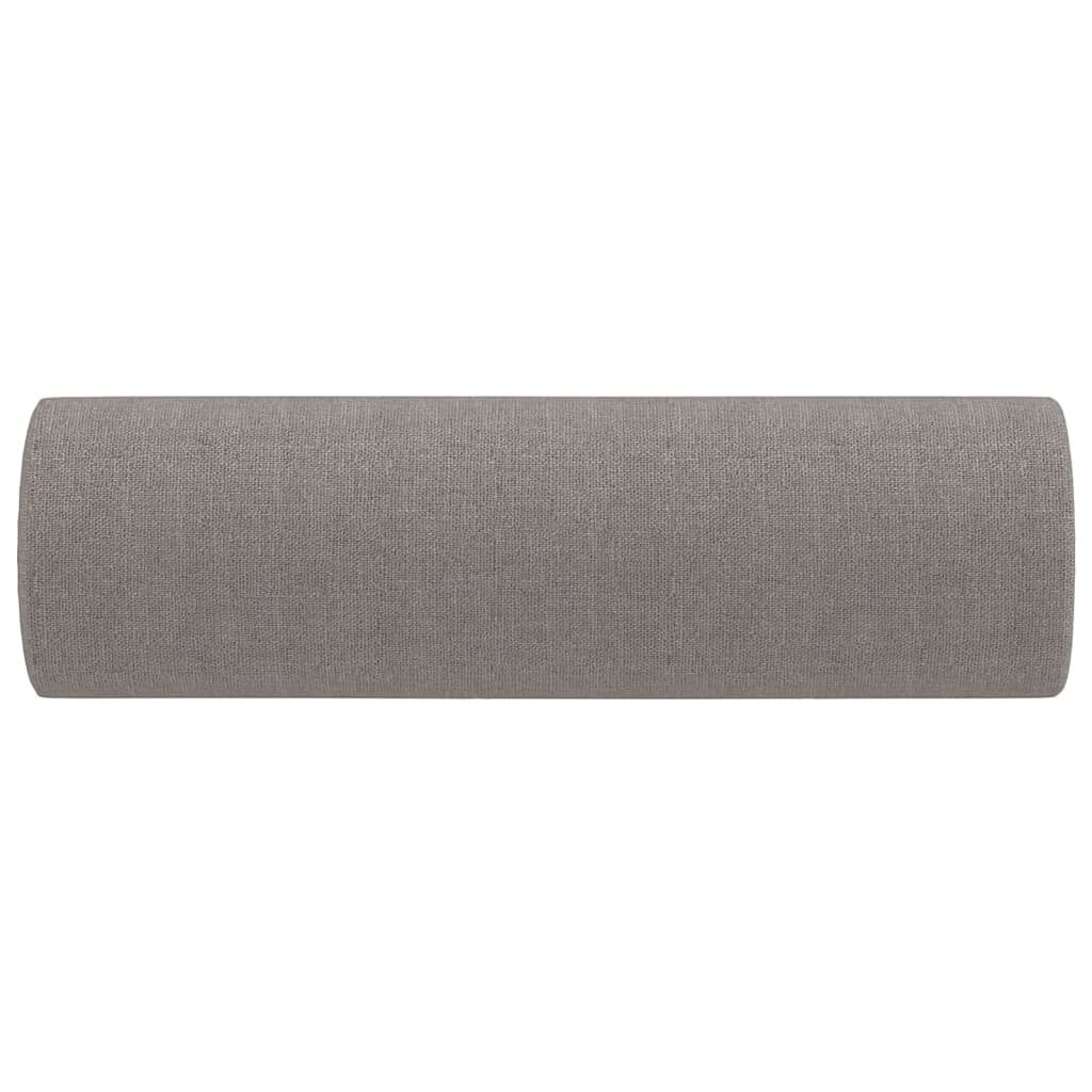 vidaXL Μαξιλάρια Διακοσμητικά 2 τεμ. Taupe Ø15 x 50 εκ. Υφασμάτινα