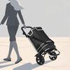 vidaXL Καρότσι Αγορών Μαύρο 36.5 x 46.5 x 100.5 εκ Ύφασμα Oxford