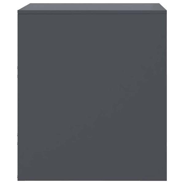 vidaXL Κομοδίνα 2 τεμ. Ανθρακί 34,5 x 39 x 44 εκ. από Χάλυβα