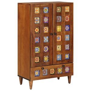 vidaXL Highboard &Kappa;&alpha;&rho;&upsilon;&delta;&iota;ά 60 x 33,5 x 100 &epsilon;&kappa;. &Sigma;&tau;&epsilon;&rho;&epsilon;ό &xi;ύ&lambda;&omicron; &mu;ά&nu;&gamma;&kappa;&omicron;