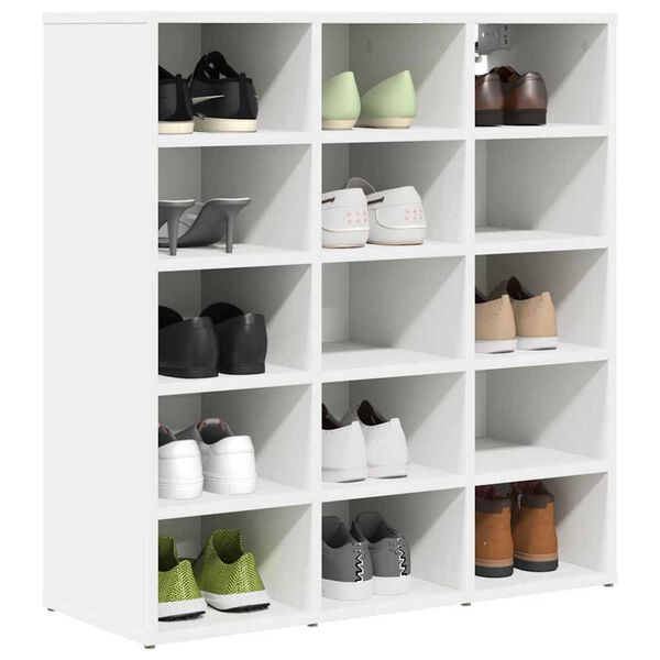 vidaXL Ντουλάπα Παπουτσιών με ράφι Λευκό 77.5 x 30 x 83.5 εκ.