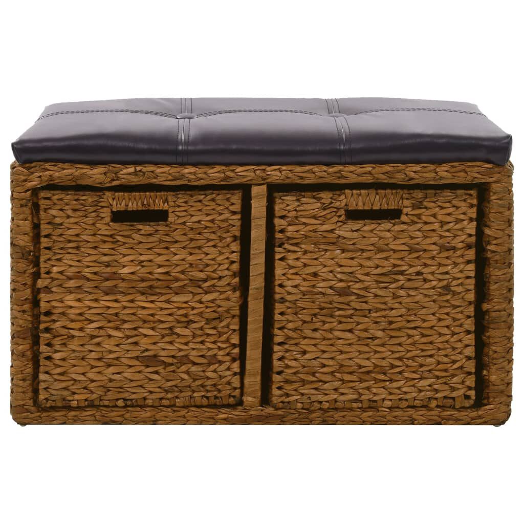 vidaXL Πάγκος με 2 Καλάθια Καφέ 71 x 40 x 42 εκ. από Seagrass