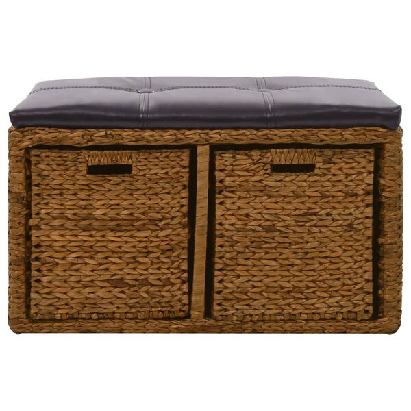 vidaXL Πάγκος με 2 Καλάθια Καφέ 71 x 40 x 42 εκ. από Seagrass