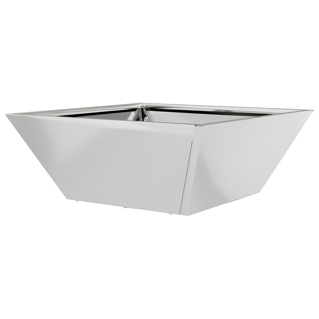 vidaXL Γλάστρα Κήπου Ασημί 40 x 40 x 15 cm Γαλβανισμένος χάλυβας