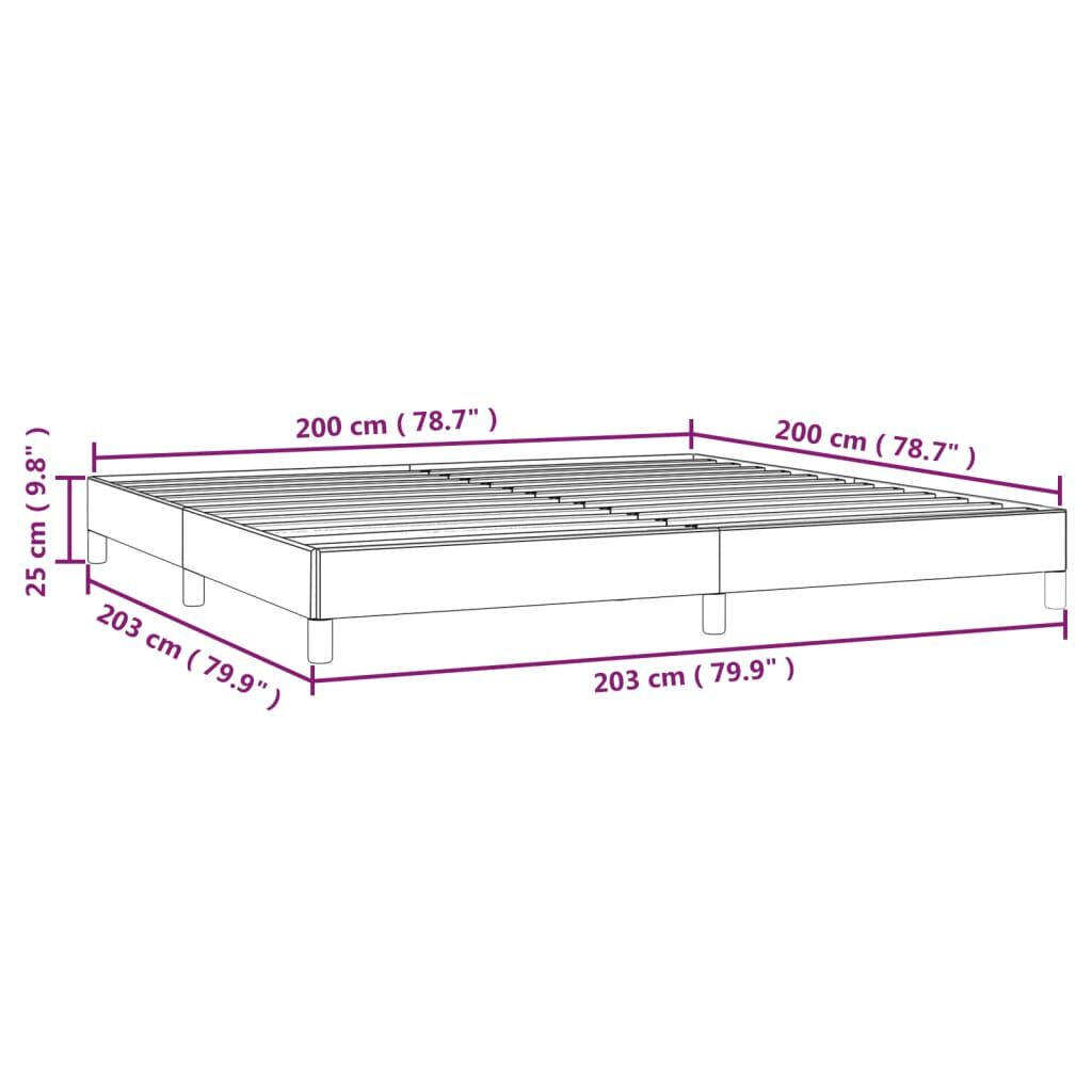 vidaXL Πλαίσιο Κρεβατιού Ροζ 200x200 εκ. Βελούδινο