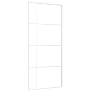 vidaXL Συρόμενη Πόρτα Λευκή 90 x 205 εκ. από Γυαλί ESG / Αλουμίνιο