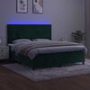vidaXL &Kappa;&rho;&epsilon;&beta;ά&tau;&iota; Boxspring &mu;&epsilon; &Sigma;&tau;&rho;ώ&mu;&alpha; & LED &Sigma;&kappa;. &Pi;&rho;ά&sigma;&iota;&nu;&omicron; 160x200&epsilon;&kappa; &Beta;&epsilon;&lambda;&omicron;ύ&delta;&omicron;
