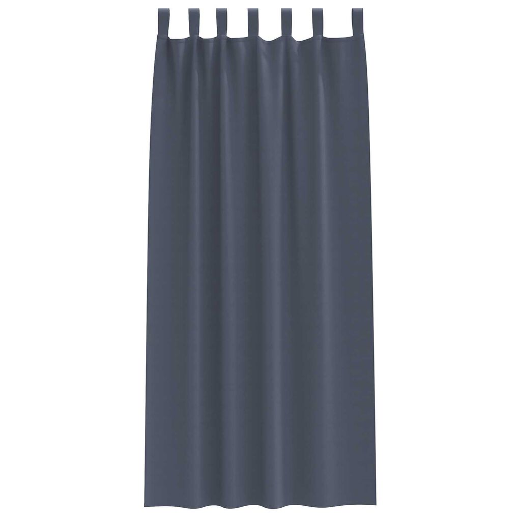 vidaXL Κουρτίνες με κουρτίνες 2 pcs Ανθρακί 245 x 140 εκ. Πολυεστέρας