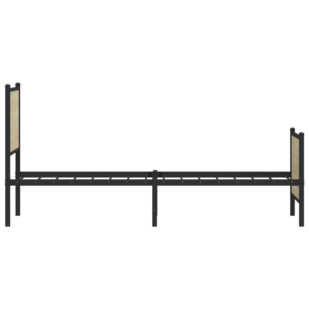vidaXL Σκελετός Κρεβ. Χωρίς Στρώμα Sonoma Δρυς 160x200 εκ. Μεταλλικό