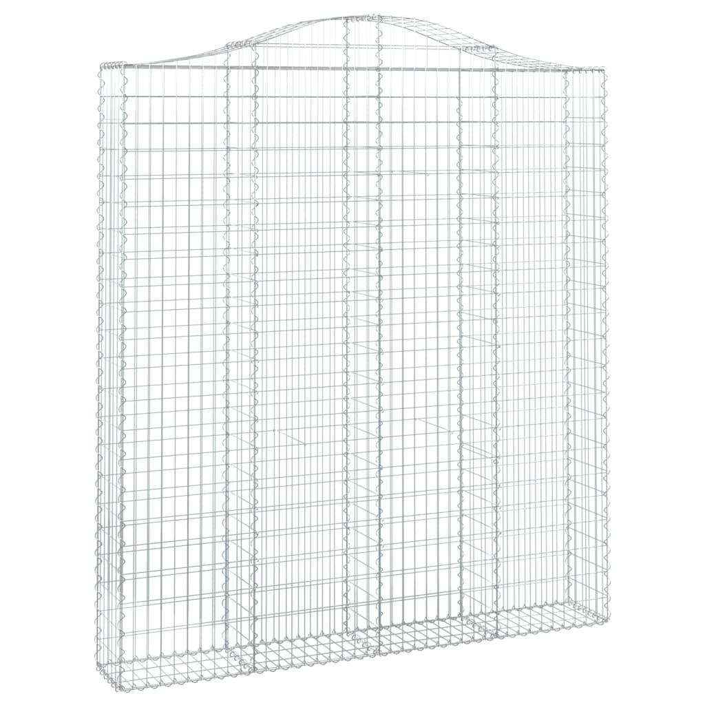 vidaXL Συρματοκιβώτια Τοξωτά 5 τεμ. 200x30x220/240 εκ. Γαλβαν. Ατσάλι