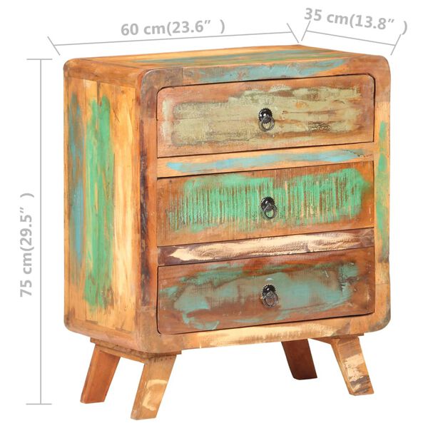 vidaXL Συρταριέρα 60 x 35 x 75 εκ. από Μασίφ Ανακυκλωμένο Ξύλο