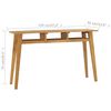 vidaXL Τραπέζι Κονσόλα 120 x 35 x 75 εκ. από Μασίφ Ξύλο Teak