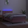 vidaXL &Kappa;&rho;&epsilon;&beta;ά&tau;&iota; Boxspring &mu;&epsilon; &Sigma;&tau;&rho;ώ&mu;&alpha; & LED &Rho;&omicron;&zeta; 100x200 &epsilon;&kappa;. &Beta;&epsilon;&lambda;&omicron;ύ&delta;&iota;&nu;&omicron;