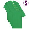 Fruit of the Loom T-shirt Original 5 τεμ. Πράσινα M Βαμβακερά