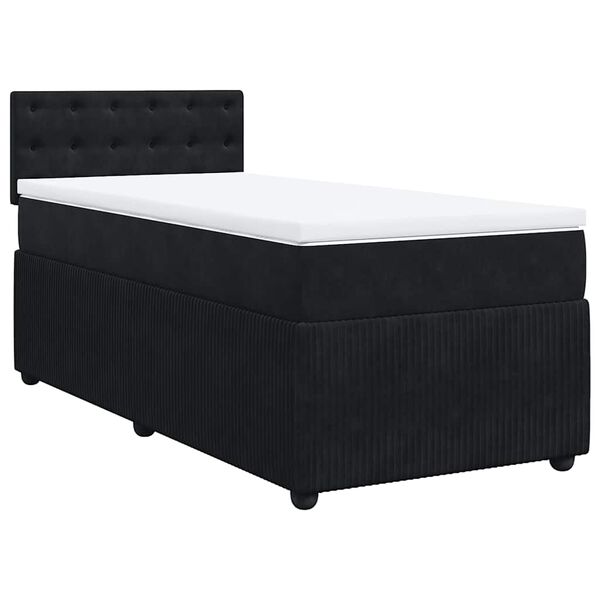 vidaXL &Kappa;&rho;&epsilon;&beta;ά&tau;&iota; Boxspring &mu;&epsilon; &Sigma;&tau;&rho;ώ&mu;&alpha; &Mu;&alpha;ύ&rho;&omicron; 80 x 200 &epsilon;&kappa;. &Beta;&epsilon;&lambda;&omicron;ύ&delta;&iota;&nu;&omicron;