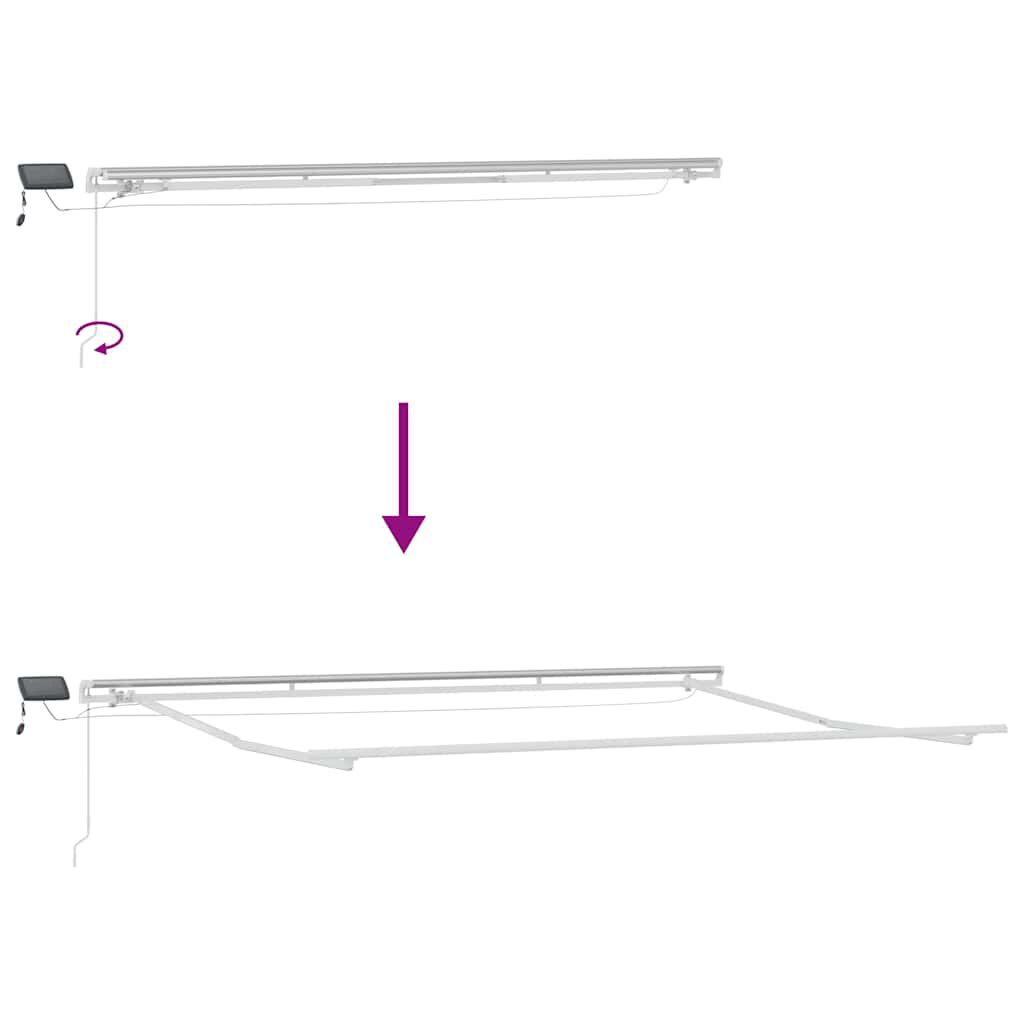 vidaXL Τέντα Πτυσσόμενη Χειροκίνητη με LED Καφέ 400x300 εκ.