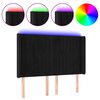 vidaXL Κεφαλάρι Κρεβατιού LED Μαύρο 147x16x118/128 εκ. Βελούδινο