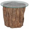 vidaXL Τραπεζάκι Σαλονιού 50 x 40 εκ. από Ξύλο Teak / Γυαλί