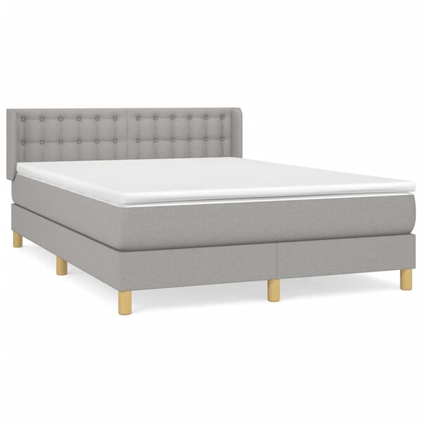 vidaXL &Kappa;&rho;&epsilon;&beta;ά&tau;&iota; Boxspring &mu;&epsilon; &Sigma;&tau;&rho;ώ&mu;&alpha; &Alpha;&nu;&omicron;&iota;&chi;&tau;ό &Gamma;&kappa;&rho;&iota; 140x200 &epsilon;&kappa;. &Upsilon;&phi;&alpha;&sigma;&mu;ά&tau;&iota;&nu;&omicron;