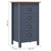 vidaXL Μπουφές Hill Γκρι 46x35x80 εκ. από Μασίφ Ξύλο Πεύκου